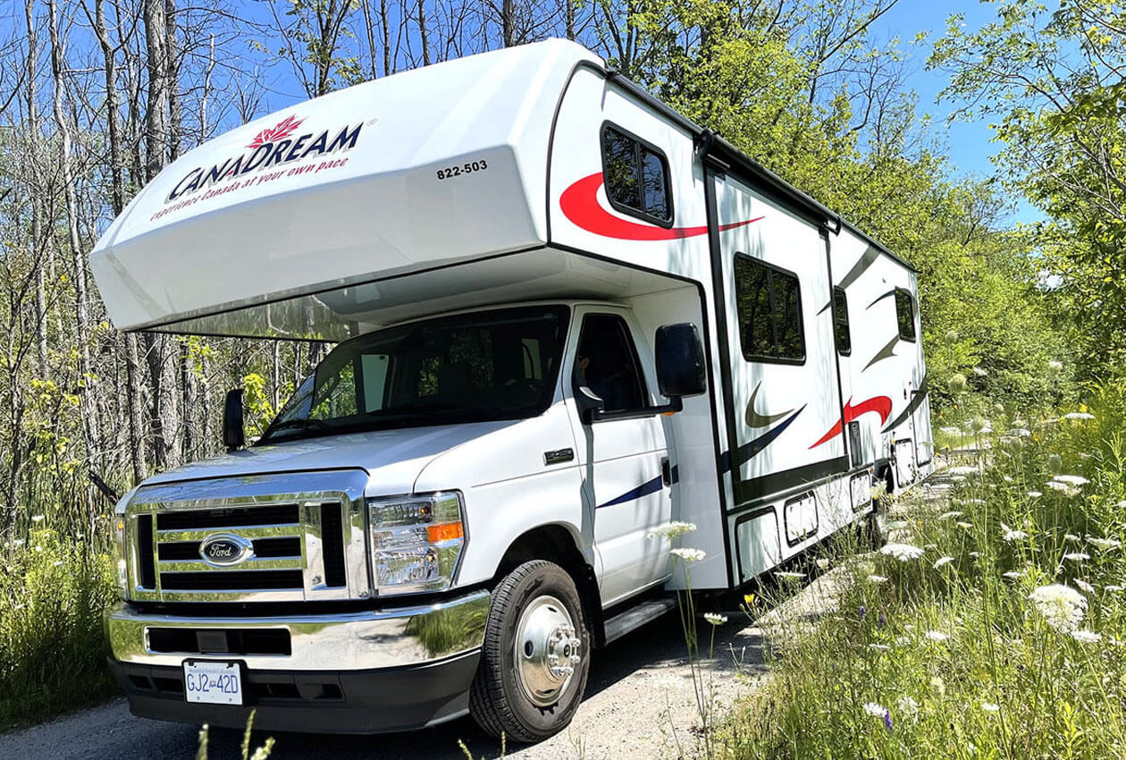 Class C motorhome in Kananaskis, Alberta